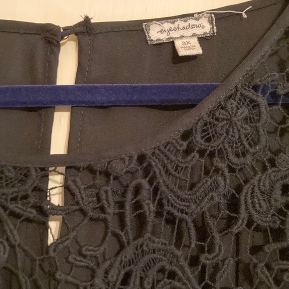 Eye Shadow black lace detail shirt - Picture 2 of 5